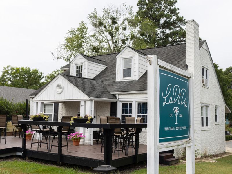LaDiDa wine bar and bottle shop exterior in Clayton NC