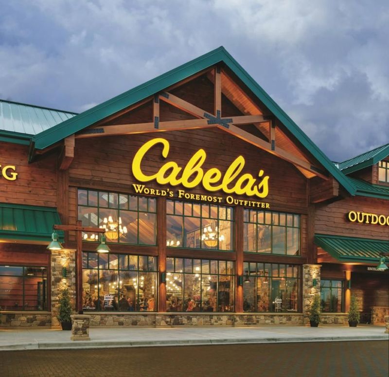Cabelas outdoor retail store exterior in Garner North Carolina