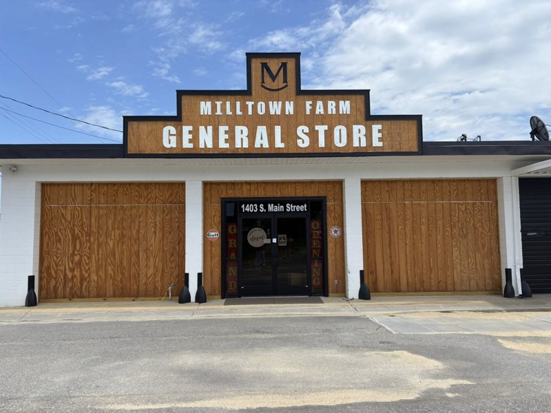Milltown Farm General Store storefront in Lillington North Carolina