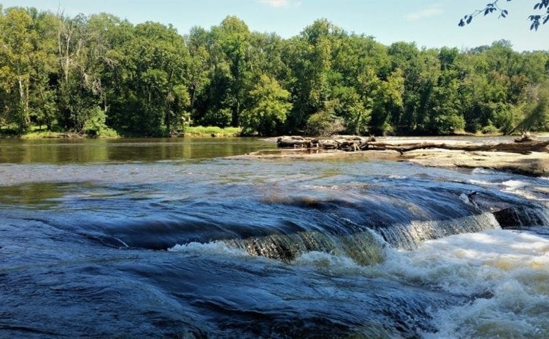 Cape Fear River waterfall at Raven Rock State Park Lillington North Carolina